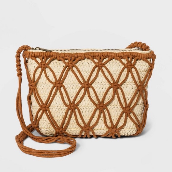 Universal Thread Bags Nwt Straw Crossbody Bag Universal Thread